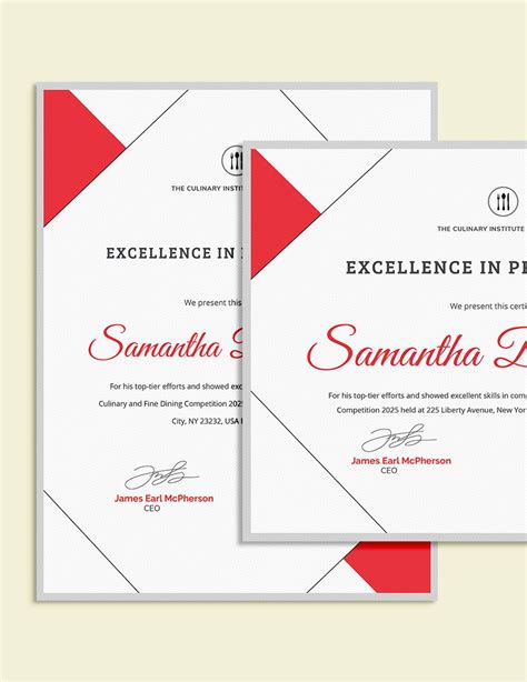 Excellence Award Certificate Template in Pages, PSD, Illustrator, Publisher, InDesign, Word ...