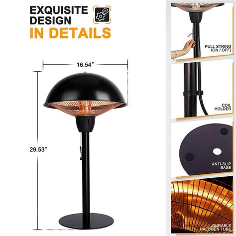 Zachvo Watt Electric Tabletop Patio Heater Reviews Wayfair