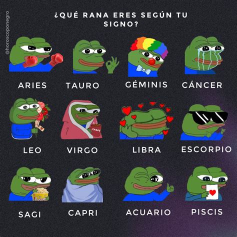 Horóscopo Negro on Twitter Qué tipo de rana eres según tu signo