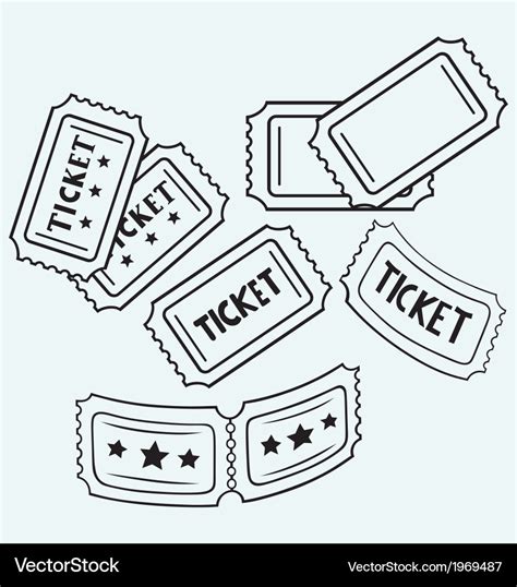 Cinema ticket Royalty Free Vector Image - VectorStock