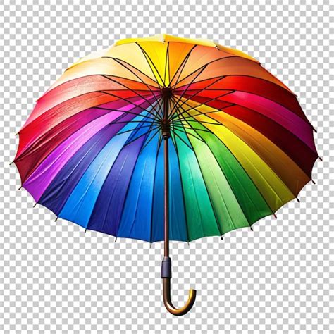 Premium Psd Umbrella With Rainbow Colors