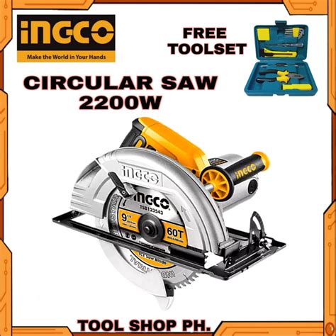 INGCO Industrial Circular Saw 9 2200W CS23582 With Free Tool Set