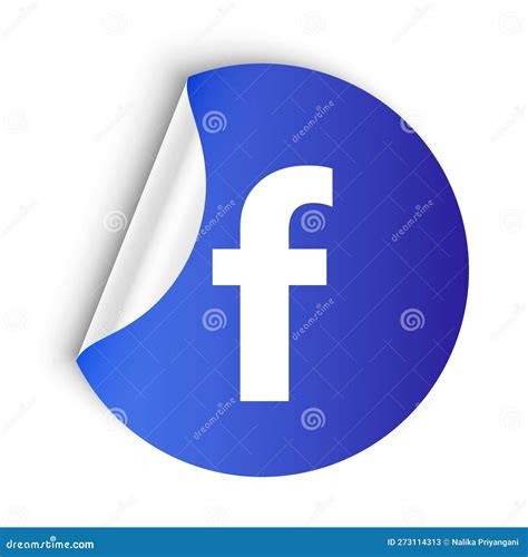 Facebook Logo Icon Sticker Editorial Stock Photo Illustration Of