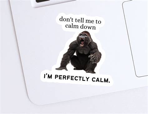 Funny I'm Perfectly Calm Meme Sticker. for Lighthearted Vibes: Share ...