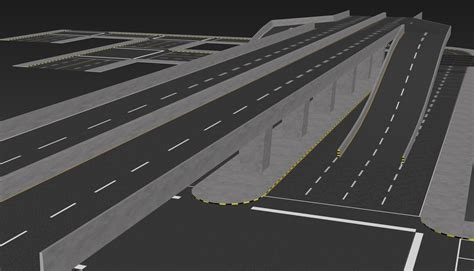 Modular Road And Highway Pack Free Vr Ar Low Poly 3d Model Cgtrader