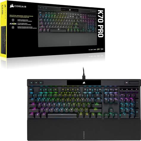 Teclado Corsair K70 PRO RGB Negro Óptico Mecánico PBT Switches Corsair OPX