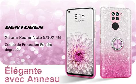 BENTOBEN Coque Xiaomi Redmi Note 9 Coque Xiaomi Redmi Note 10X 4G Etui