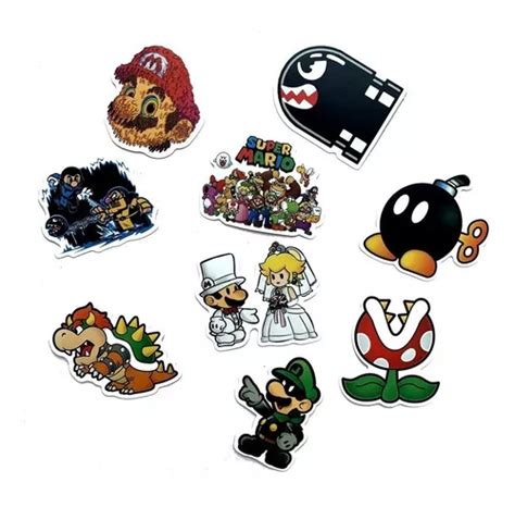 Set Stickers Calcomanias Super Mario Bros Set En M Rida