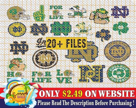 Notre Dame Fighting Irish Svg Bundle N C A A Teams Svg Etsy