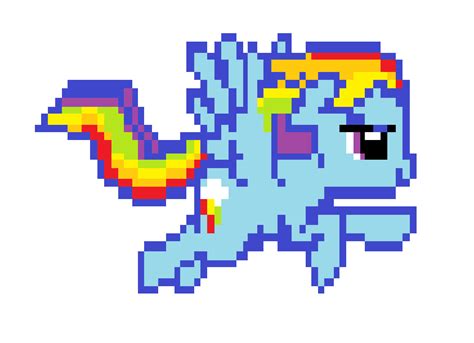 MLP: FiM - Rainbow Dash Pixel Art by Poketardinfinity5000 on DeviantArt