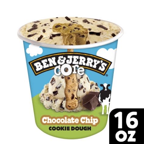 Ben Jerry S Chocolate Chip Cookie Dough Core Ice Cream Pint Oz