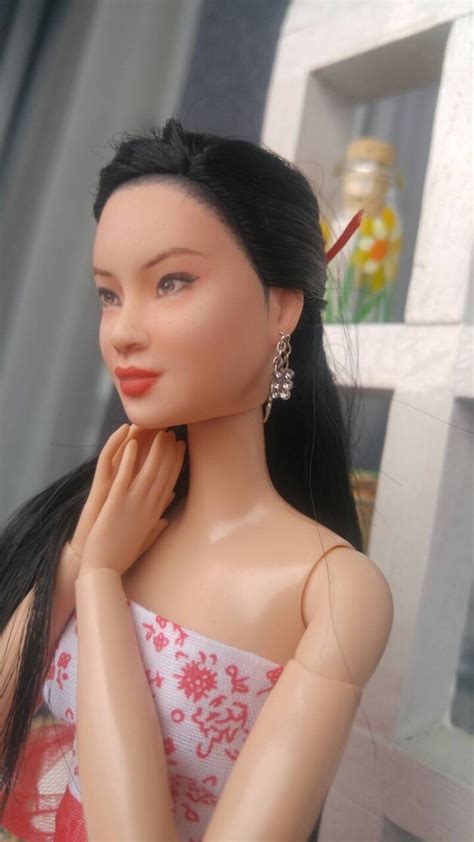 Lucy Liu Barbie Repainted Doll With Fully Articulated Body Etsy Hong Kong