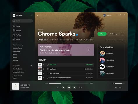 Spotify Desktop Redesign By Majid Rangraz On Dribbble