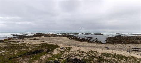 Panoramic View Of The Coastline Of Cape Agulhas In South Africa This