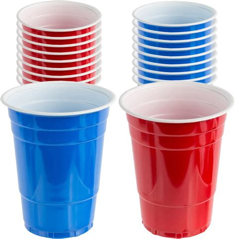 Cusinium 50 Pack 16 Oz Blue Plastic Cup 50 Pack 16 Oz