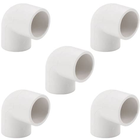 5 Pieces 20mm Dia 90 Angle Degree Elbow Pvc Pipe Fittings Adapter