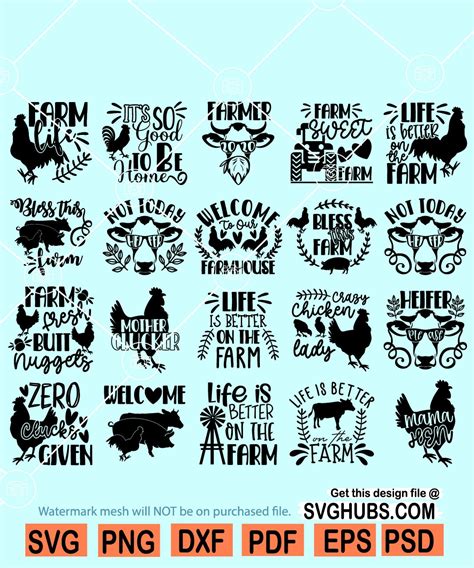 Farmhouse Svg Bundle Farm Svg Bundle Farmhouse Quotes Svg Farm Svg