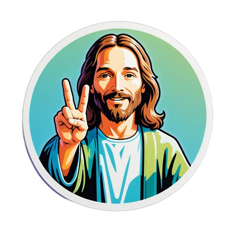 I Made An AI Sticker Of Jesus Giving The Peace Sign