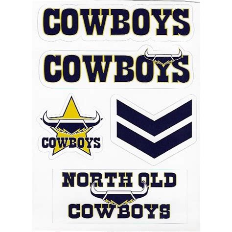 Buy North Queensland Cowboys Nrl Wordmark Logo Decal Stickers Mydeal