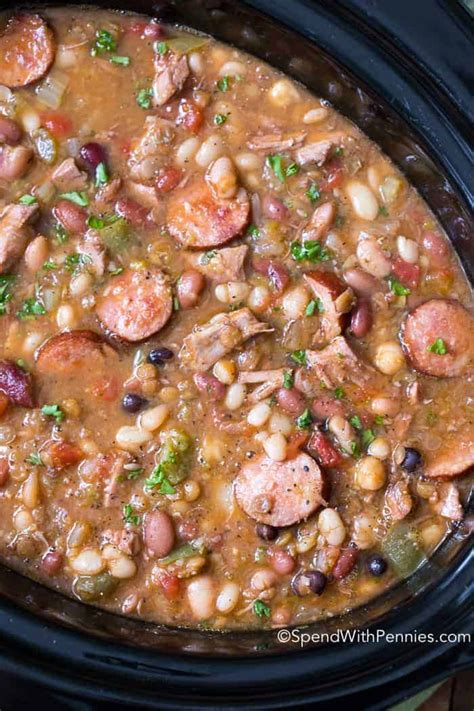 Slow Cooker Turkey Soup Cajun Bean Spend With Pennies