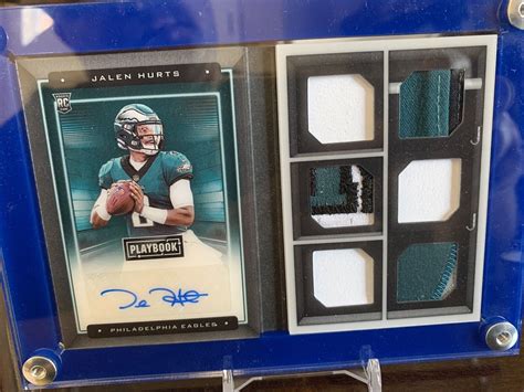 2020 Panini Playbook JALEN HURTS Rpa 6 Patches Locker 3 Colors Auto