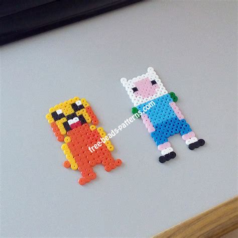 Jake And Finn Adventure Time Perler Beads Work Photos Free Perler