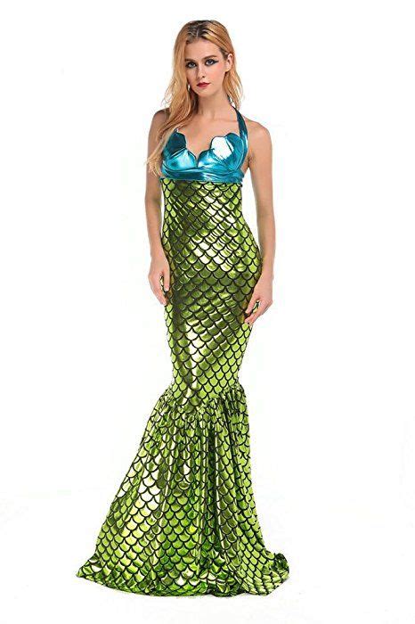 Hply Womens Green Sequin Mermaid Costume Deluxe Cosplay Mermaid Party Dress Mermaid Tail