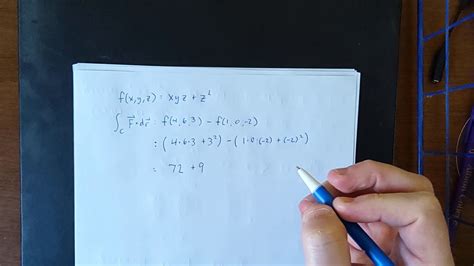 Example Of The Fundamental Theorem Of Line Integrals Youtube