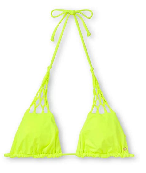 Billabong Sammy Neon Yellow Triangle Bikini Top