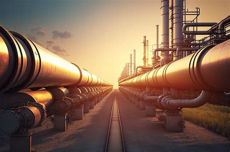 Premium Photo Large Pipelines For Transporting Petroleum Products To