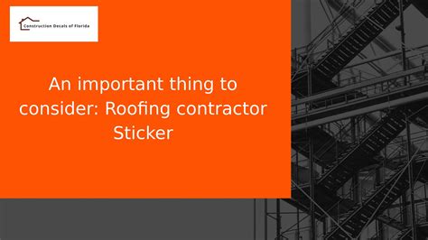 Certified Roofing Contractor Sticker Construction Decals Of Florida