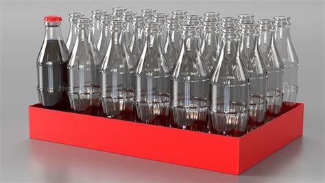 3d Glass Bottle Pack Turbosquid 1451116