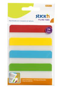 Plastové samolepicí záložky Stick n extra pevné 38 76 mm 4 barvy