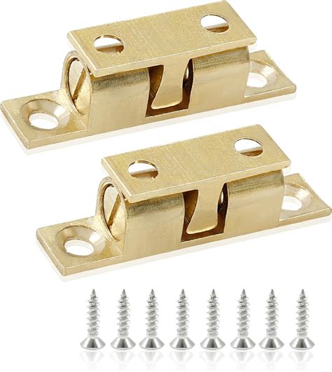 Litoexpe 4pcs Brass Ball Roller Catch Latch 40mm Cabinet Door Catch