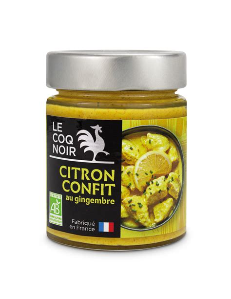 Citron Confit Au Gingembre Le Coq Noir Bio