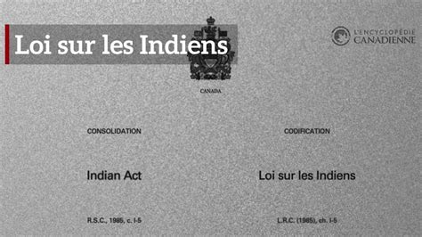 La loi sur les Indiens un résumé YouTube