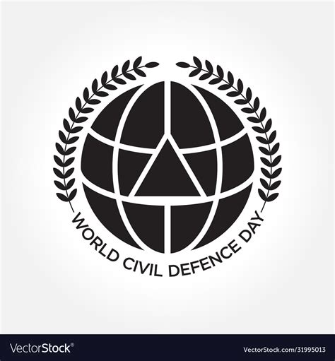 World civil defence day icon Royalty Free Vector Image