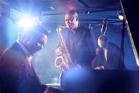 Jazz Band Playing On Stage Stock Image Image Of Song 193542731