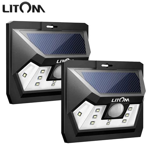 Litom Mini Led Solar Lighting Motion Sensor Outdoor Wall Waterproof