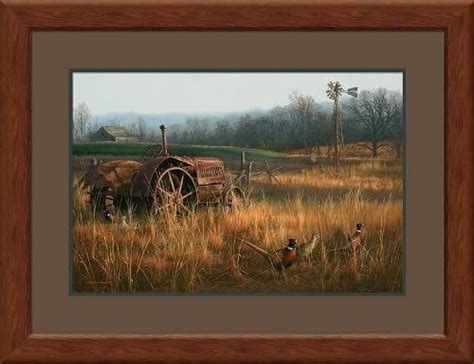 Forgotten Forty Pheasants By Jim Hautman Artist Proof Framed Print