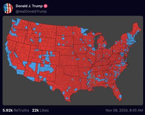 Fact Check Map Showing Trump S 2024 Reelection Victory With Red And