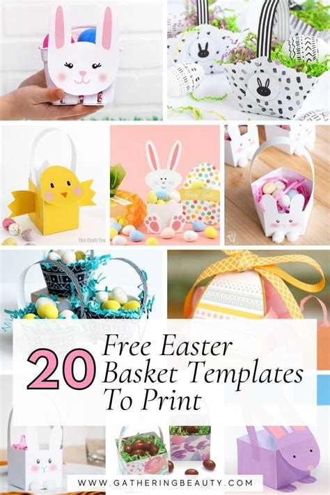 Printable Paper Easter Basket