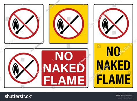 No Naked Flame Sign Fire Flame