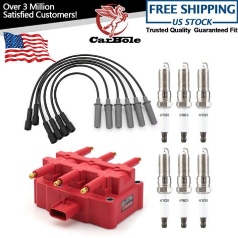 Ignition Coil And Iridium Spark Plugs And Wire Set For Jeep Wrangler 3 8l