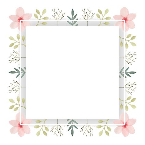 Beautiful Flower Square Frame 5091521 Vector Art At Vecteezy