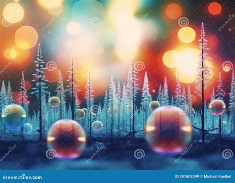 Festive Splendor Christmas Trees And Ornaments Stock Illustration