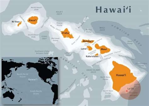 Localização do Havaí no mapa Um paraíso no Pacífico