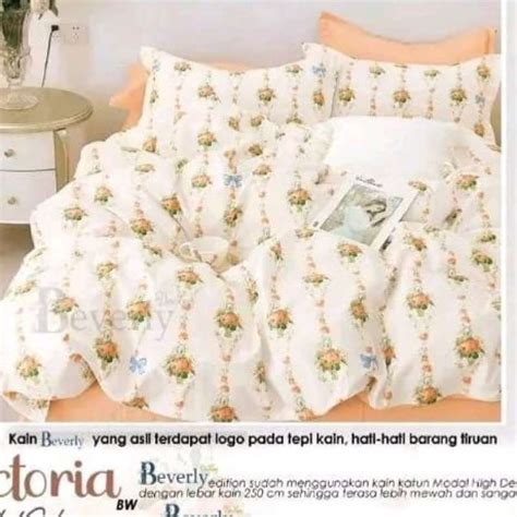 Jual Seprey Dan Bed Cover Homemade Katun Lokal Beverly 35 Motif Super