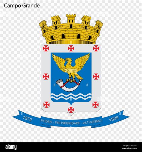 Emblem of Campo Grande. City of Brazil. Vector illustration Stock ...