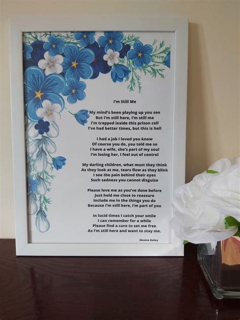 Alzheimer S Dementia Poem I M Still Me A4 Print On Glossy Photo Paper 200gsm Etsy